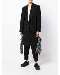 schwarzes bedrucktes Wollsakko von Comme Des Garcons Homme Plus