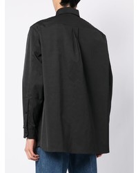 schwarzes beschlagenes Langarmhemd von Valentino