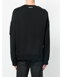 schwarzes beschlagenes Sweatshirt von Les Hommes