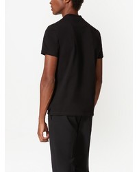 schwarzes beschlagenes T-Shirt mit einem Rundhalsausschnitt von Valentino