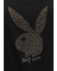 schwarzes beschlagenes Trägershirt von Playboy