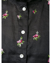 schwarzes besticktes Hemd von Isabel Marant