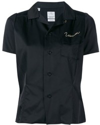schwarzes besticktes Hemd von Visvim