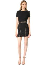 schwarzes besticktes Kleid von Dsquared2