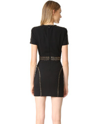 schwarzes besticktes Kleid von Dsquared2