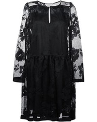 schwarzes besticktes Kleid von See by Chloe
