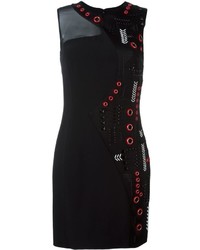 schwarzes besticktes Kleid von Versace
