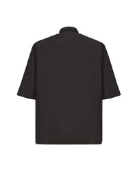 schwarzes besticktes Kurzarmhemd von Fendi