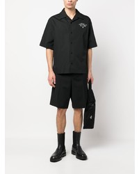 schwarzes besticktes Kurzarmhemd von Givenchy