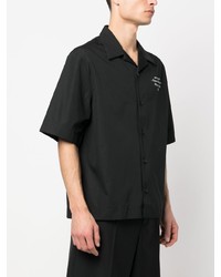 schwarzes besticktes Kurzarmhemd von Givenchy
