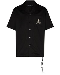 schwarzes besticktes Kurzarmhemd von Mastermind Japan