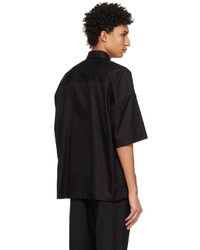 schwarzes besticktes Langarmhemd von Valentino