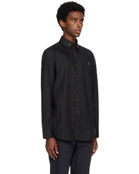 schwarzes besticktes Langarmhemd von Vivienne Westwood