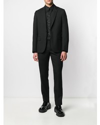 schwarzes besticktes Langarmhemd von Givenchy