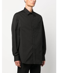 schwarzes besticktes Langarmhemd von Valentino Garavani