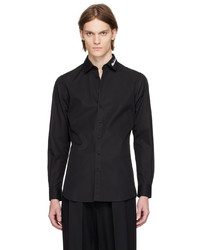 schwarzes besticktes Langarmhemd von Moschino