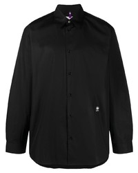 schwarzes besticktes Langarmhemd von Oamc