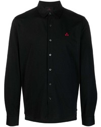 schwarzes besticktes Langarmhemd von Peuterey