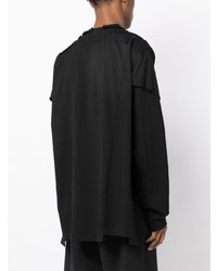 schwarzes besticktes Langarmshirt von Vetements