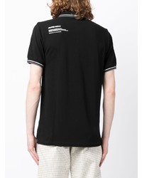 schwarzes besticktes Polohemd von AAPE BY A BATHING APE