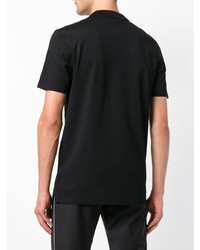 schwarzes besticktes Polohemd von Lanvin