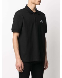 schwarzes besticktes Polohemd von Givenchy