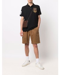 schwarzes besticktes Polohemd von Polo Ralph Lauren