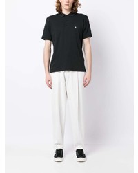 schwarzes besticktes Polohemd von rag & bone