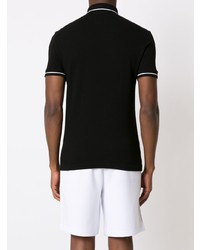 schwarzes besticktes Polohemd von Armani Exchange