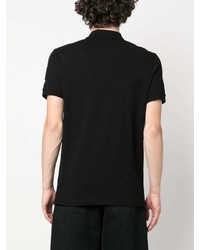 schwarzes besticktes Polohemd von Moncler