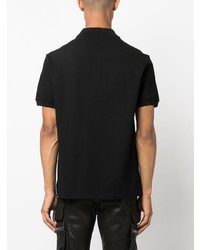 schwarzes besticktes Polohemd von Alexander McQueen