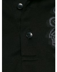 schwarzes besticktes Polohemd von Versace Collection