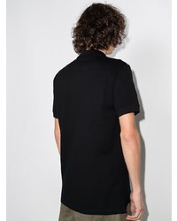 schwarzes besticktes Polohemd von Alexander McQueen