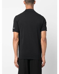 schwarzes besticktes Polohemd von Fred Perry