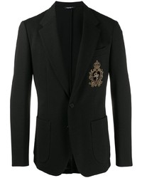 schwarzes besticktes Sakko von Dolce & Gabbana