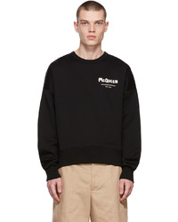 schwarzes besticktes Sweatshirt von Alexander McQueen