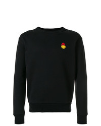 schwarzes besticktes Sweatshirt von AMI Alexandre Mattiussi