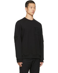 schwarzes besticktes Sweatshirt von Burberry