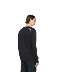 schwarzes besticktes Sweatshirt von Paul Smith