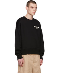 schwarzes besticktes Sweatshirt von Alexander McQueen