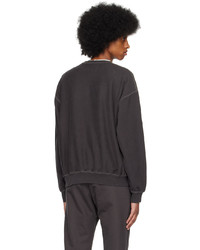 schwarzes besticktes Sweatshirt von Awake NY