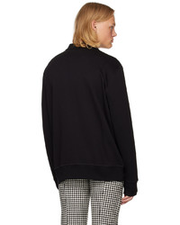 schwarzes besticktes Sweatshirt von Alexander McQueen