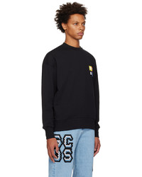 schwarzes besticktes Sweatshirt von MSGM