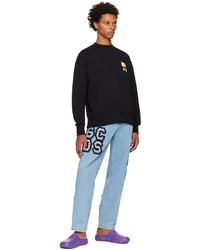 schwarzes besticktes Sweatshirt von MSGM