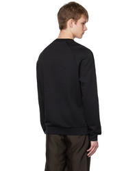 schwarzes besticktes Sweatshirt von Giorgio Armani