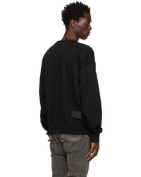 schwarzes besticktes Sweatshirt von We11done