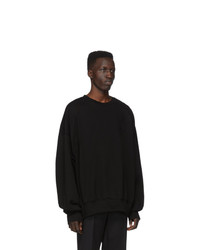 schwarzes besticktes Sweatshirt von Juun.J