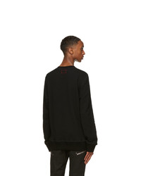 schwarzes besticktes Sweatshirt von Alexander McQueen