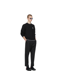 schwarzes besticktes Sweatshirt von Kenzo