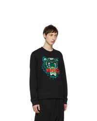 schwarzes besticktes Sweatshirt von Kenzo